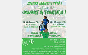 STAGES MONTILLI'ÉTÉ